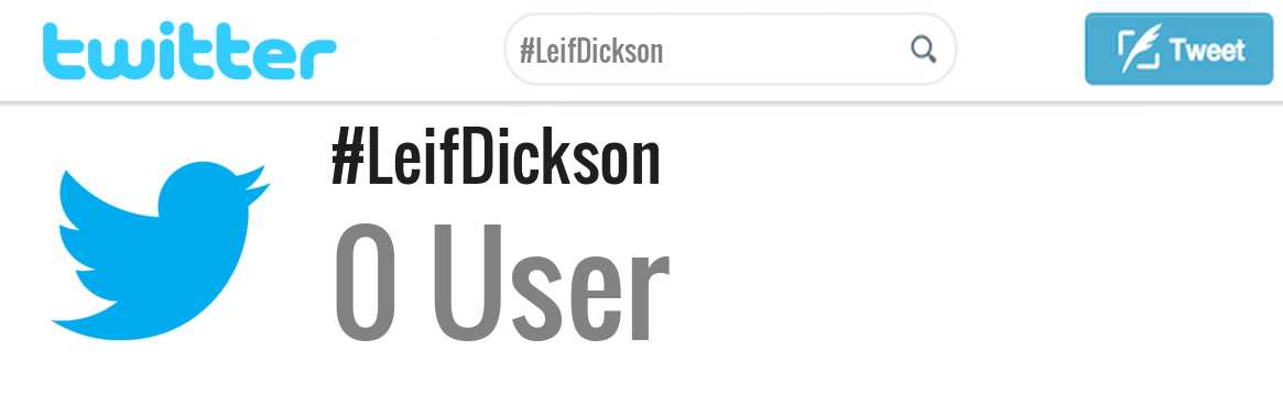 Leif Dickson twitter account