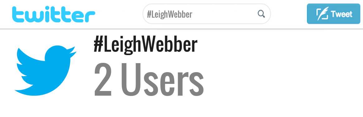 Leigh Webber twitter account