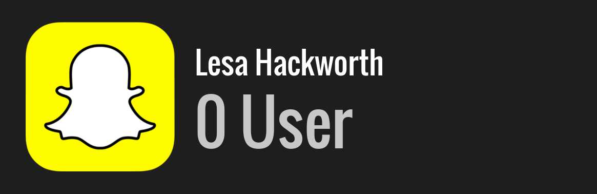 Lesa Hackworth snapchat