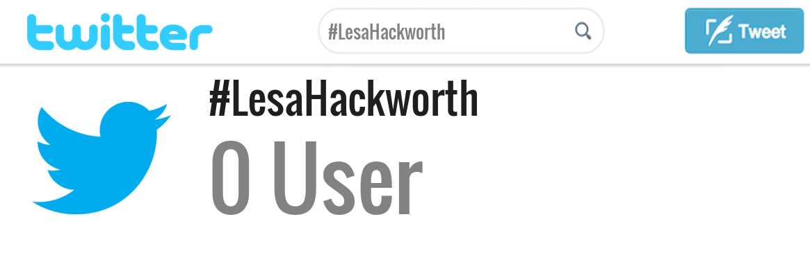 Lesa Hackworth twitter account