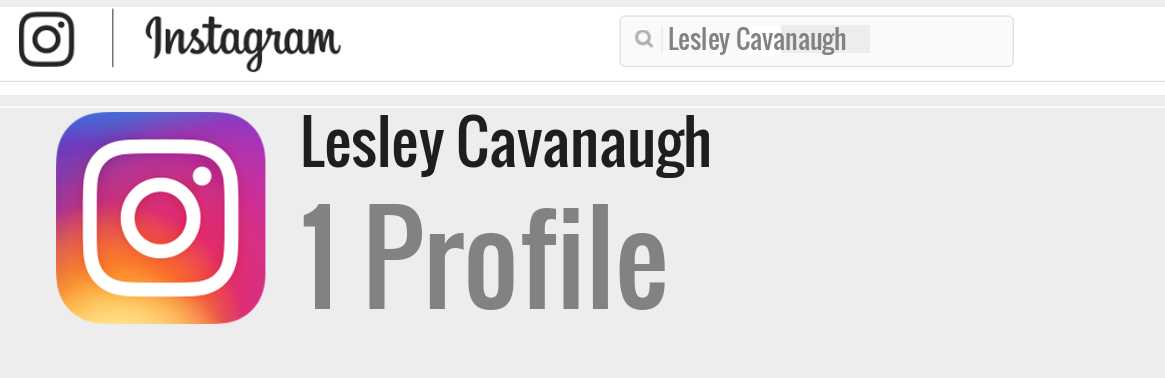 Lesley Cavanaugh instagram account