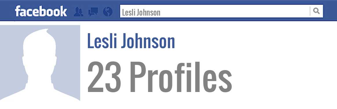 Lesli Johnson facebook profiles