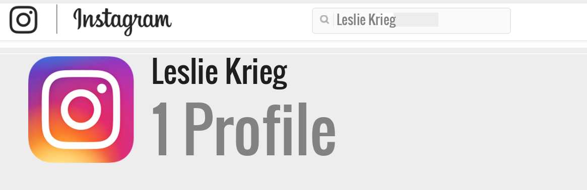 Leslie Krieg instagram account