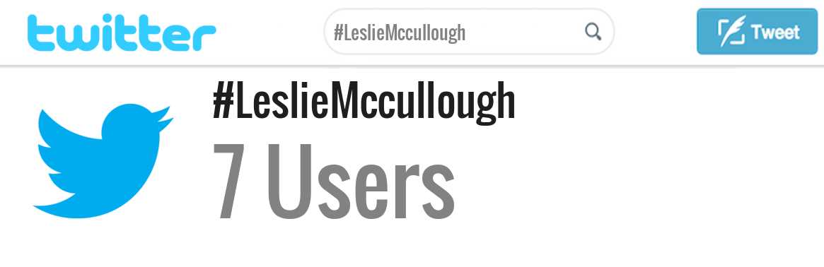 Leslie Mccullough twitter account