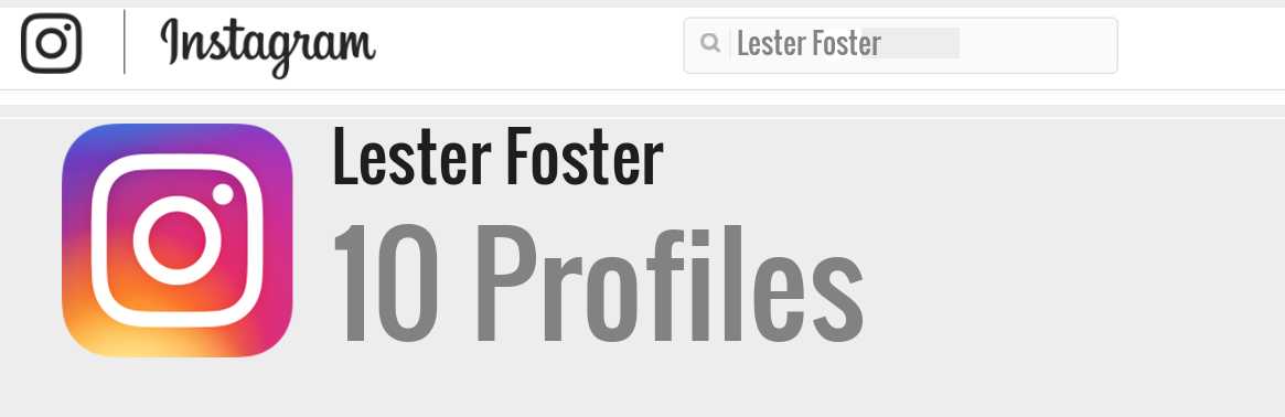 Lester Foster instagram account