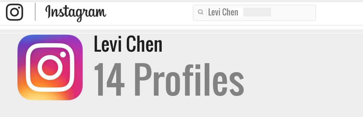 Levi Chen instagram account