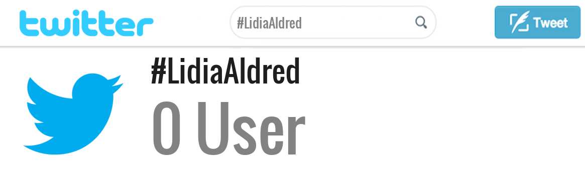 Lidia Aldred twitter account