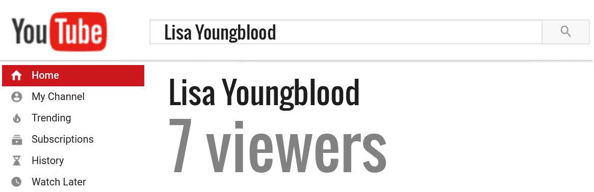 Lisa Youngblood youtube subscribers
