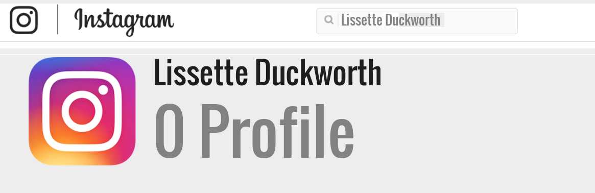 Lissette Duckworth instagram account