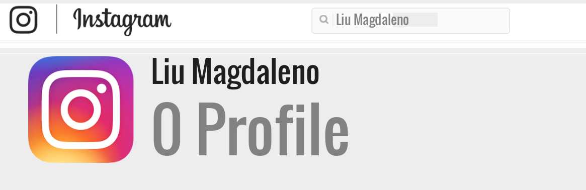 Liu Magdaleno instagram account