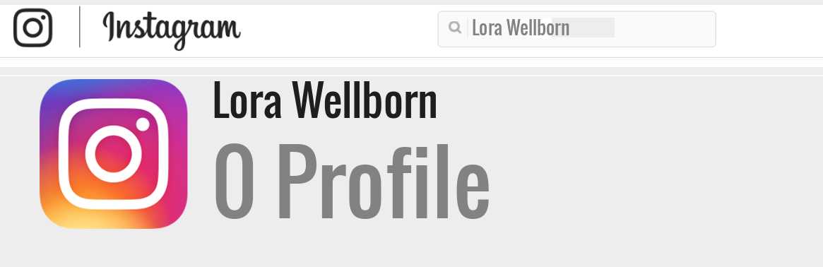 Lora Wellborn instagram account
