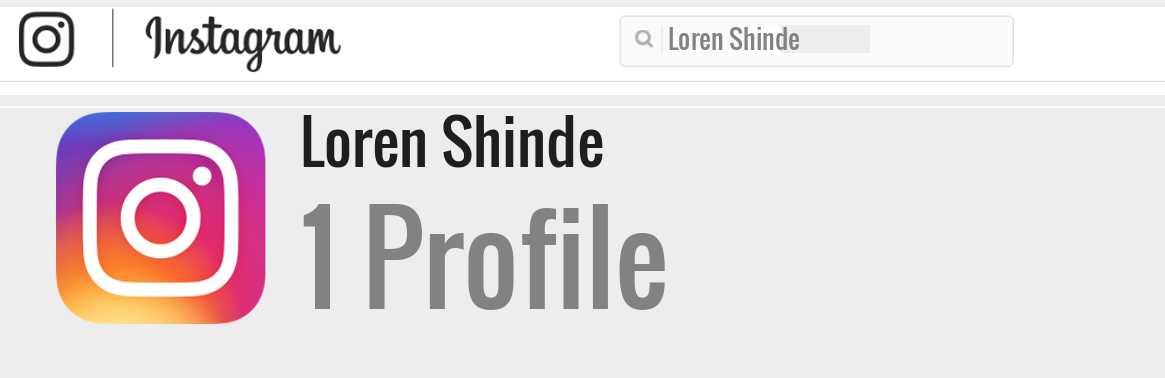 Loren Shinde instagram account