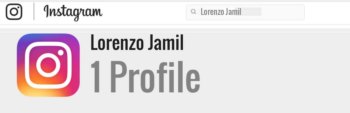 Lorenzo Jamil instagram account