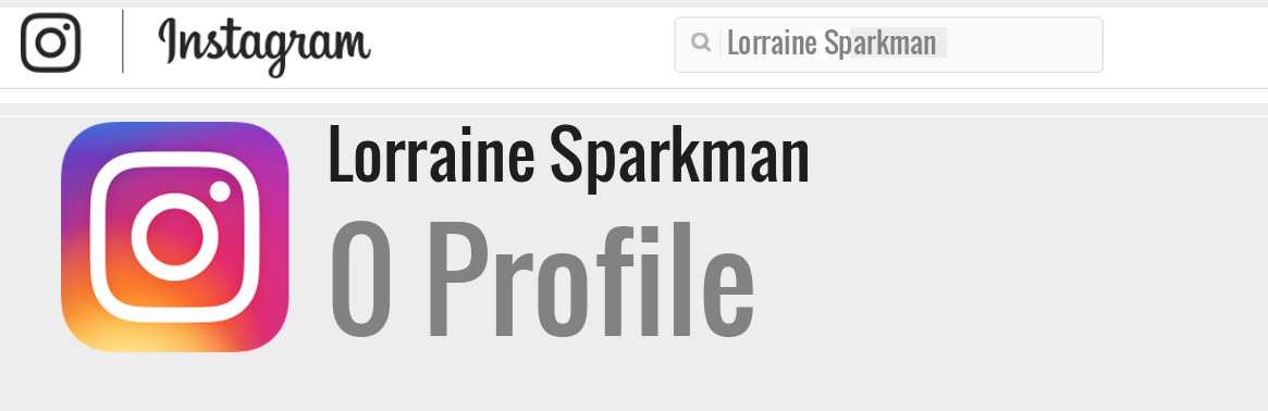 Lorraine Sparkman instagram account
