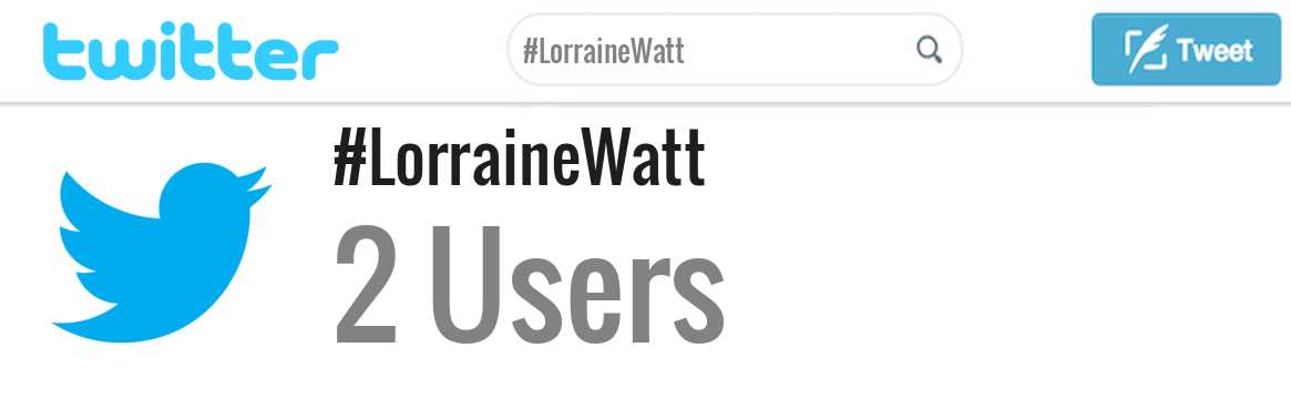 Lorraine Watt twitter account
