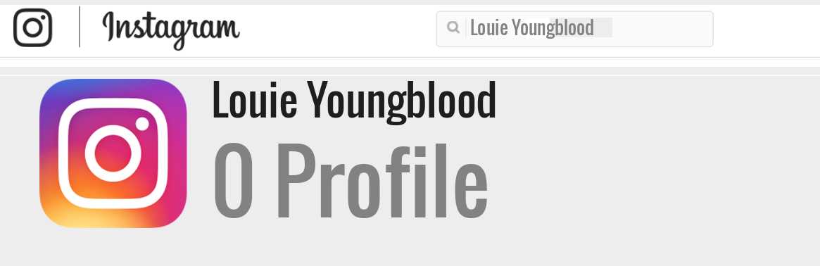 Louie Youngblood instagram account