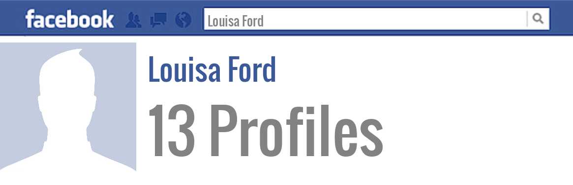 Louisa Ford facebook profiles