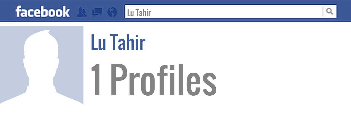 Lu Tahir facebook profiles