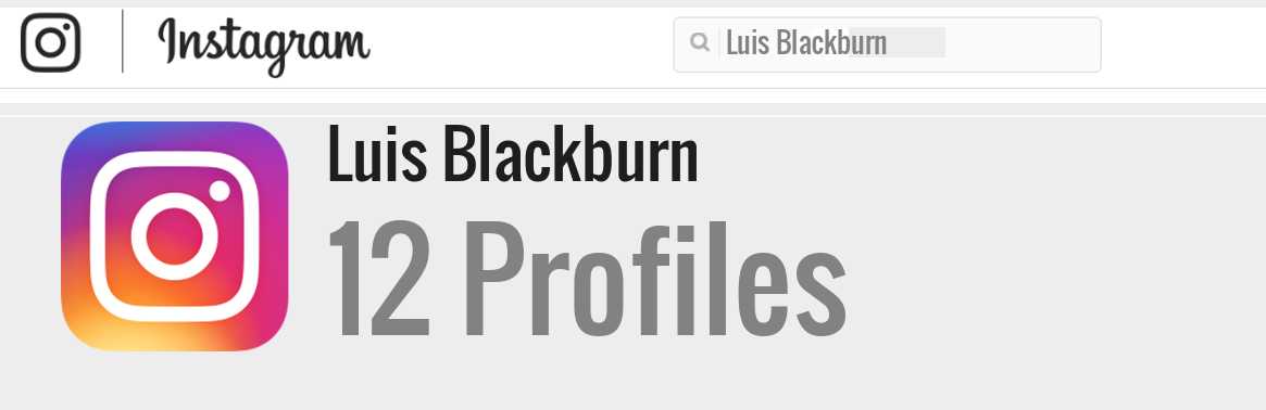 Luis Blackburn instagram account