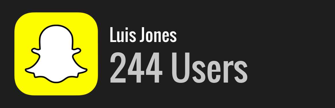 Luis Jones snapchat