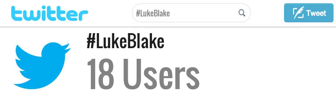 Luke Blake twitter account