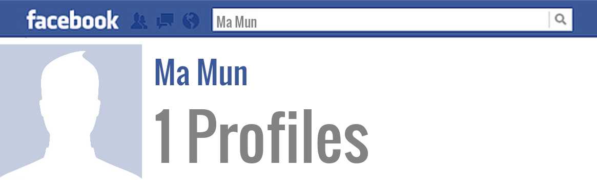 Ma Mun facebook profiles