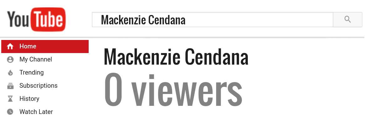 Mackenzie Cendana youtube subscribers
