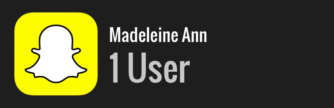 Madeleine Ann snapchat