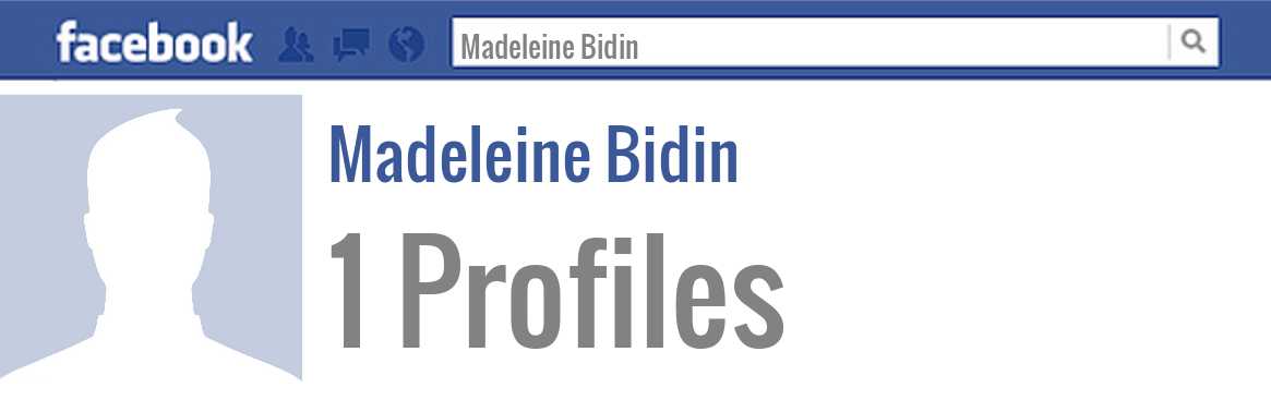 Madeleine Bidin facebook profiles