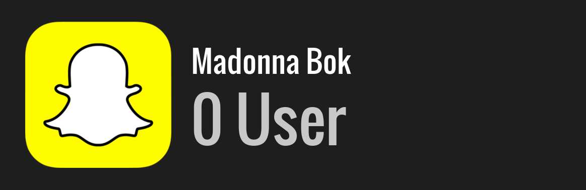 Madonna Bok snapchat