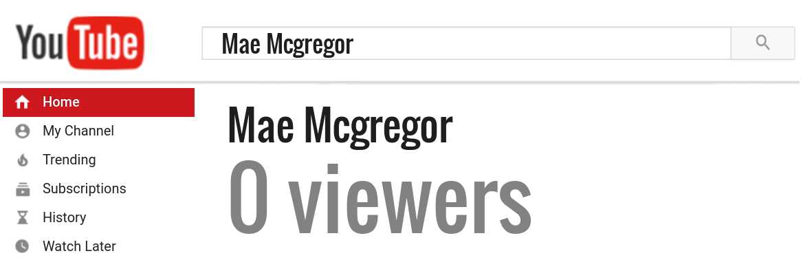 Mae Mcgregor youtube subscribers