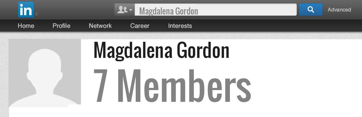 Magdalena Gordon linkedin profile
