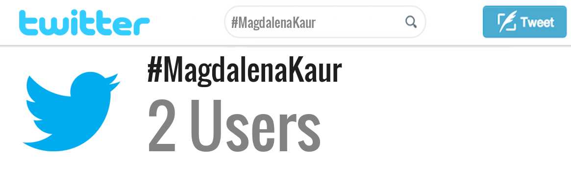 Magdalena Kaur twitter account