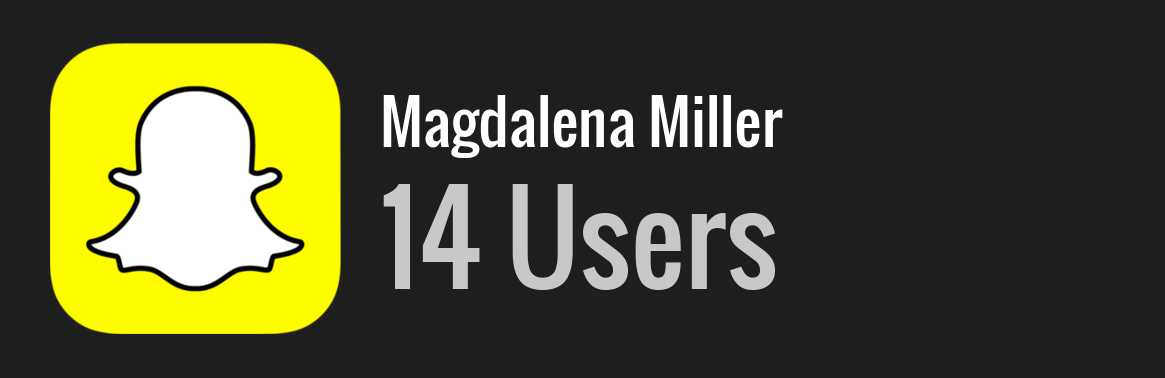 Magdalena Miller snapchat
