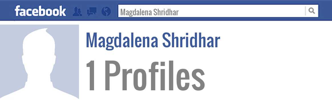 Magdalena Shridhar facebook profiles