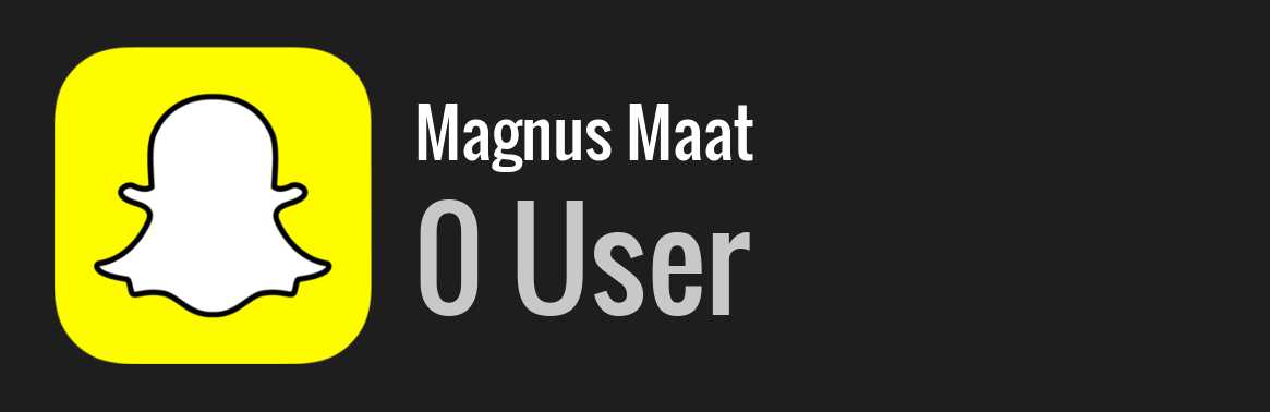 Magnus Maat snapchat