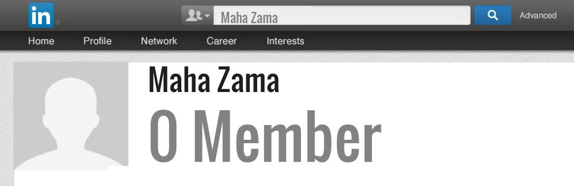 Maha Zama linkedin profile