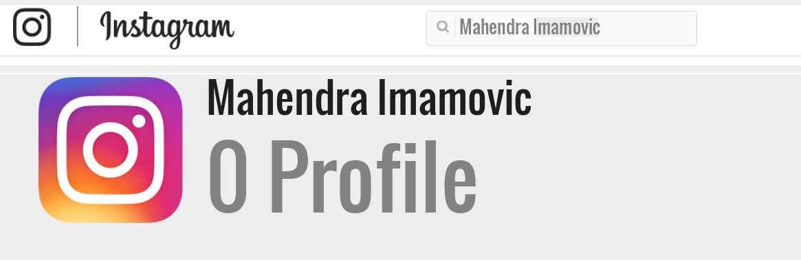 Mahendra Imamovic instagram account