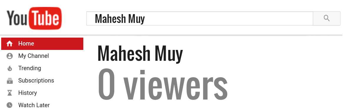 Mahesh Muy youtube subscribers
