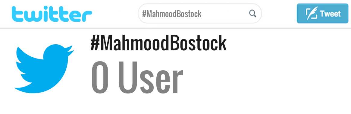 Mahmood Bostock twitter account