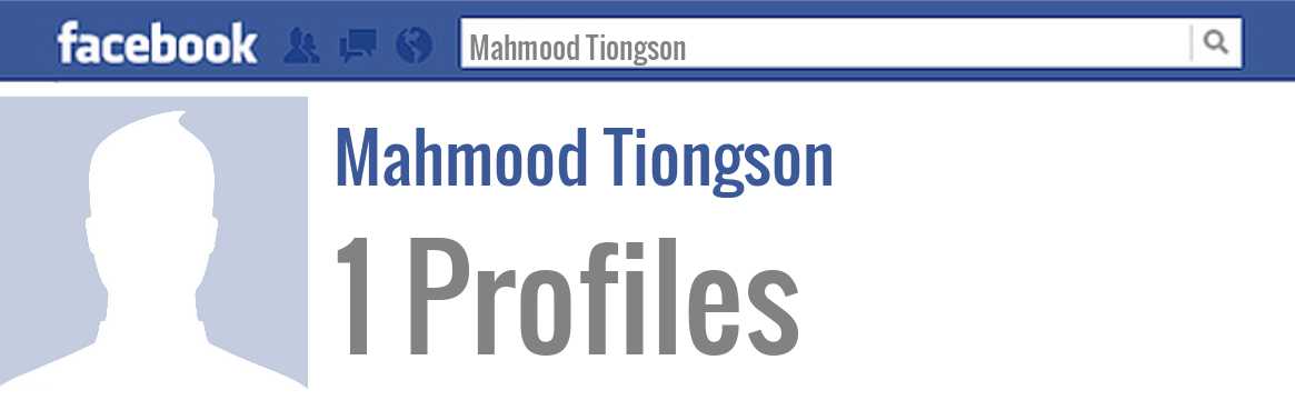 Mahmood Tiongson facebook profiles