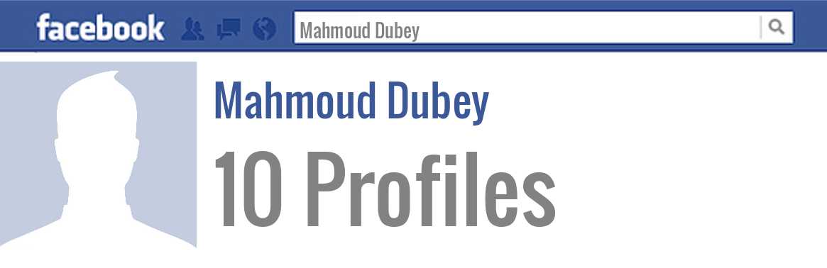 Mahmoud Dubey facebook profiles