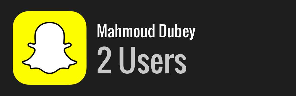Mahmoud Dubey snapchat