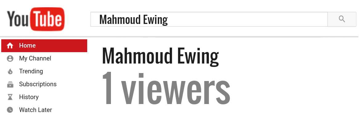 Mahmoud Ewing youtube subscribers