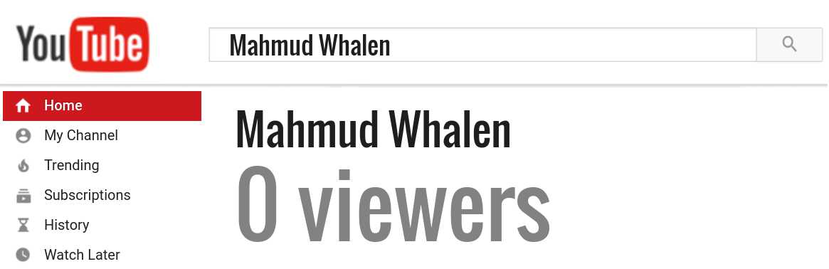 Mahmud Whalen youtube subscribers