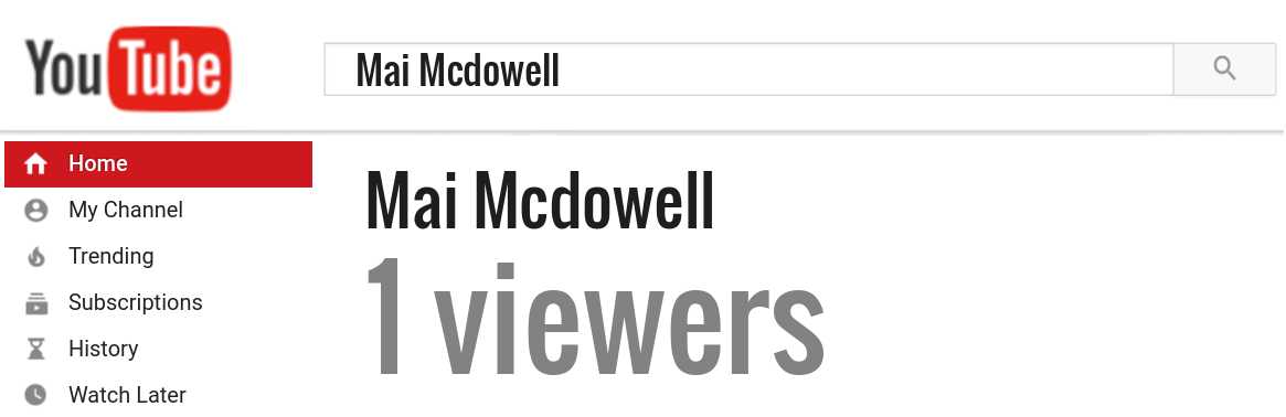Mai Mcdowell youtube subscribers