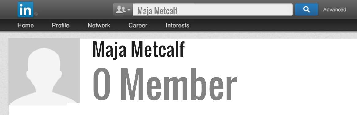 Maja Metcalf linkedin profile