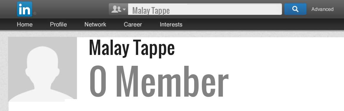 Malay Tappe linkedin profile