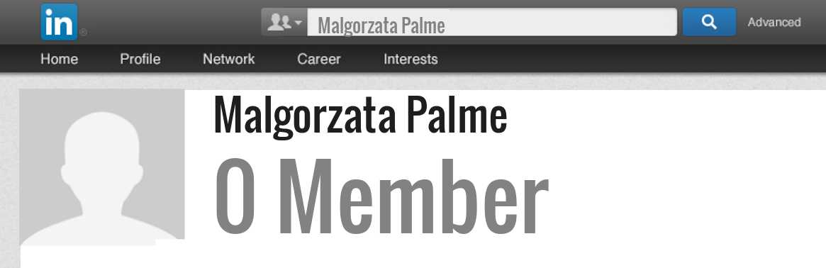 Malgorzata Palme linkedin profile