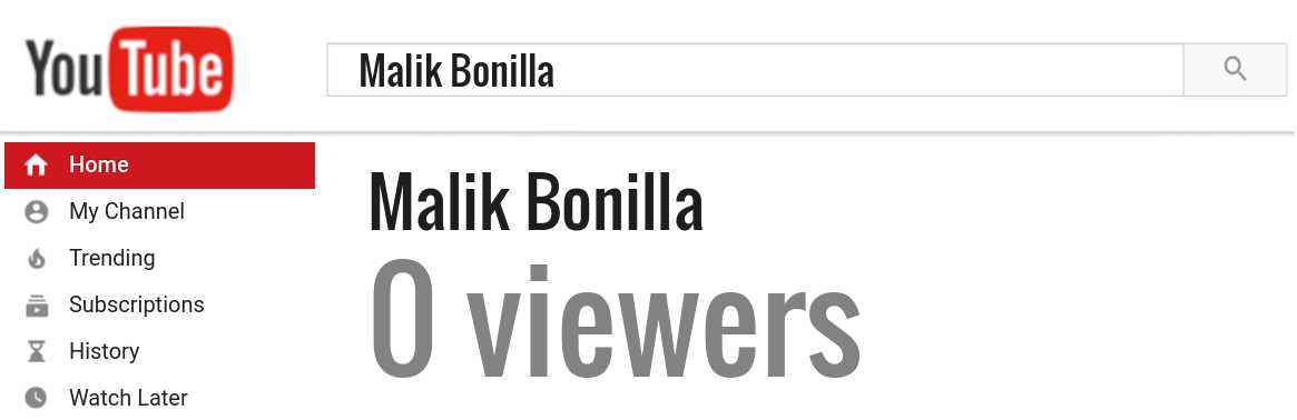 Malik Bonilla youtube subscribers